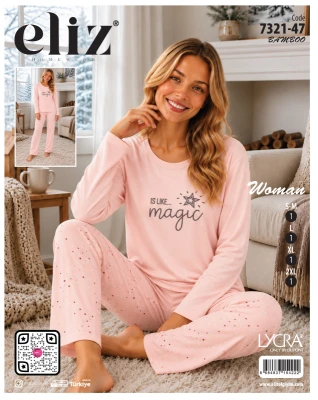 ELİZ 7321-47 MİLAN BASIC BAMBU PİJAMA TAKIMI