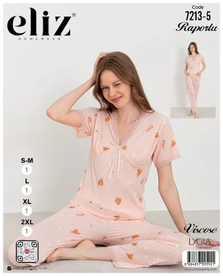 ELİZ 7213-5 DANTELLİ PİJAMA TAKIMI SOMON