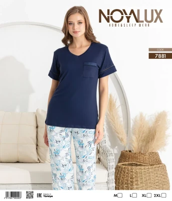 NOYA 7881 CEPLİ KADIN PİJAMA TAKIMI