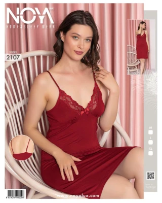NOYA 2107 BORDO AYARLI ASKI ELBİSE