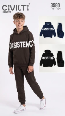 CIVILTI 3580 CONSISTENCY BASKILI ERKEK ÇOCUK TAKIMI – 11-14 YAŞ