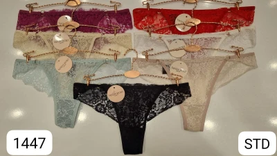 VANİLYA SECRET 1447 FULL DANTEL TANGA ASORTİ