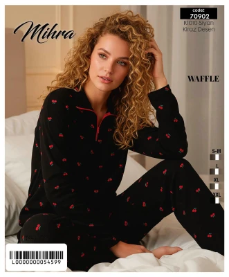 MİHRA 70902 R1010 WAFFLE FERMUARLI TAKIM SİYAH