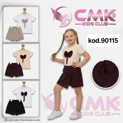 CMK 90115 KIZ TAKIM KAHVE 3-7YAS