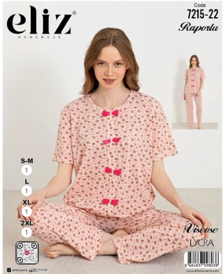 ELİZ 7215-22 BOWTIE PAJAMA SET