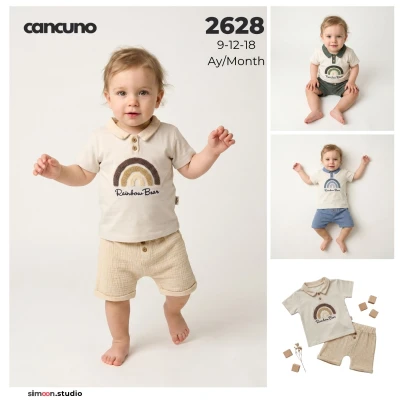 CANCUNO 2628 GÖKKUŞAĞI SÜZENLİ ERK TK BEJ 9-18 AY