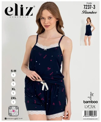 ELİZ 7237-3 İP ASKILI ŞORT TAKIM