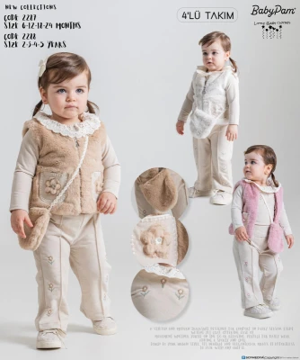 PAMPAL 2288 YELEKLİ KIZ TAKIM 2-5 YAŞ