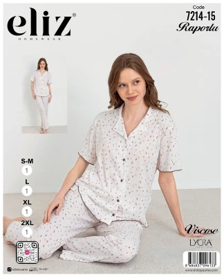 ELİZ 7214-15 DÜĞMELİ PİJAMA TAKIMI