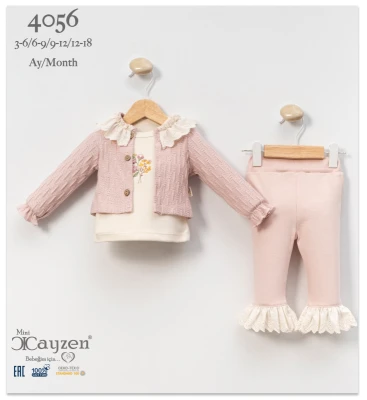 CAYZEN 4056 TRİKO 3 LÜ TAKIM PEMBE
