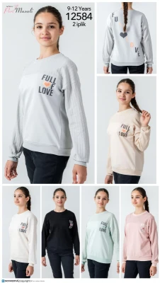 PERİ MASALI 12584 FULL OF LOVE İKİ İP KIZ ÇOCUK SWEATSHIRT – 13-16 YAŞ