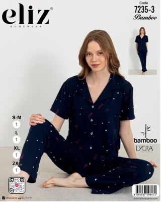 ELİZ 7235-3 DÜĞMELİ PİJAMA TAKIMI