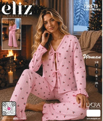 ELİZ 7365-13 BÜRÜMCÜK SABAHLIKLI PİJAMA TAKIMI
