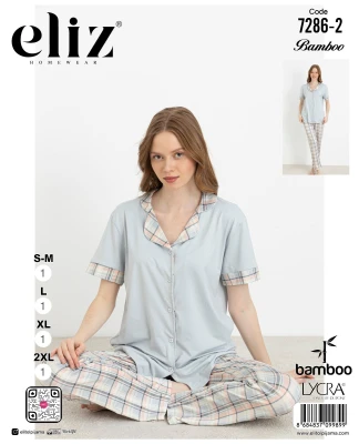 ELİZ 7286-2 DÜĞMELİ PİJAMA TAKIMI
