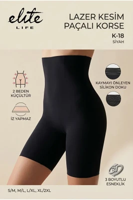 ELİTE LİFE 882 K-18 DİKİŞSİZ LAZER KESİM PAÇALI KADIN KORSE