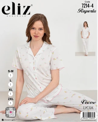 ELİZ 7214-4 DÜĞMELİ PİJAMA TAKIMI