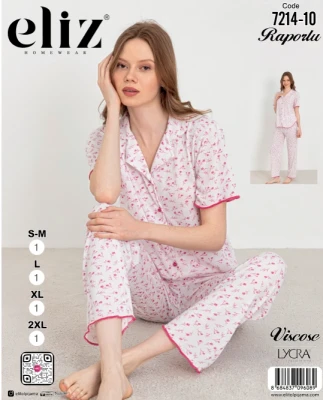 ELİZ 7214-10 DÜĞMELİ PİJAMA TAKIMI