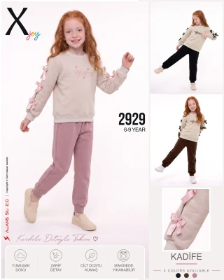 X-JOY 2929 FİYONKLU BE YOU 3 İP KIZ ÇOCUK TAKIMI – 6-9 YAŞ