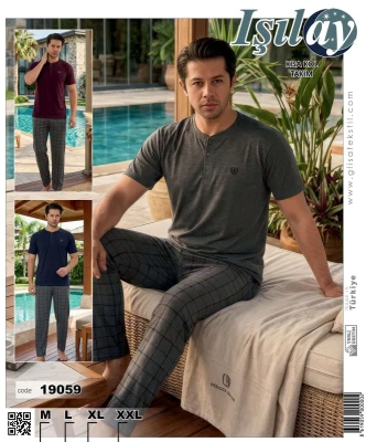 IŞILAY 19059 KISA KOL TAKIM KIRMIZI M-XXL
