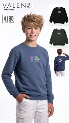 VALENZİ 4185 VİBİN BASKILI ERKEK ÇOCUK SWEATSHIRT – 9-12 YAŞ