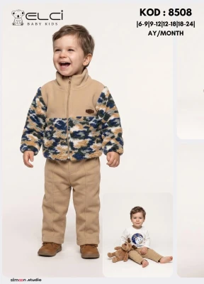 ELCİBABY 8508 ERKEK BEBEK 3'LÜ TAKIM 6-24 AY