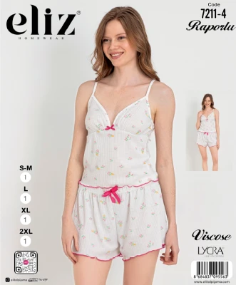 ELİZ 7211-4 İP ASKILI ŞORT TAKIM