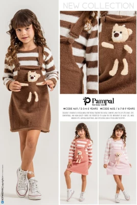 PAMPAL 4611 TRİKO JİLE KIZ ÇOCUK TAKIMI – 2-5 YAŞ