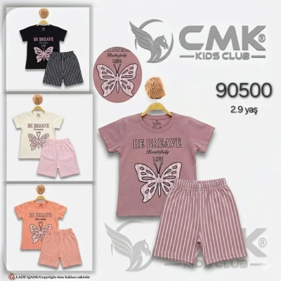 CMK 90500 KIZ TAKIM TOZ PEMBE 2-9YAS