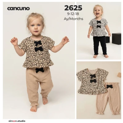 CANCUNO 2625 MİCKY KALP DESENLİ FİYONKLU TK S.KAHV