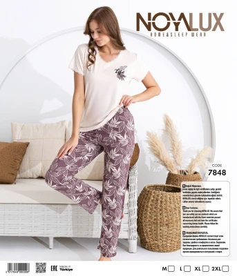 NOYA 7848 V YAKA ÇITIRDANTEL PİJAMA T
