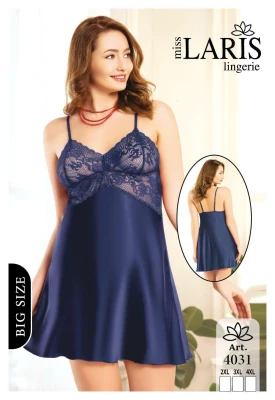 MİSS LARİS 4031 SATEN GECELİK SAX