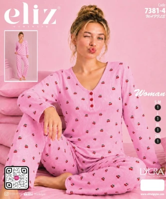 ELİZ 7381-4 WAFFLE PATLI PİJAMA TAKIMI