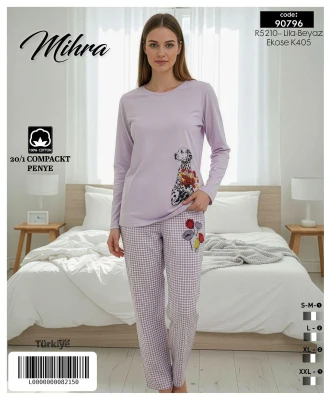 MİHRA 90796 R5210 20/1 PAMUK BASKILI BESİC