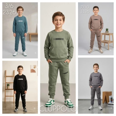 CLUP POLO 2326 BE ORIGINAL BASKILI ERKEK 2'Lİ TAKIM 3-6 YAŞ