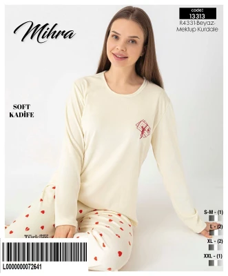 MİHRA 13313 R4331 KADİFE UZUN KOL ALT UZUN PAÇA REÇME TAKIM