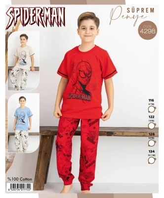 TARIK 4298 SPİDERMAN KISA KOL MAVİ 6-11 YAŞ