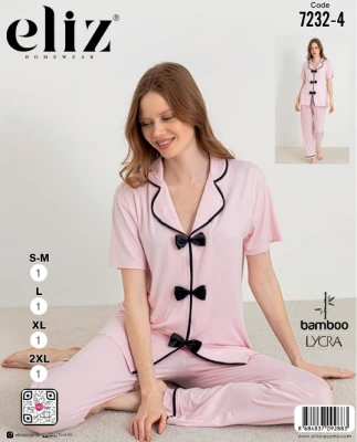 ELİZ 7232-4 WOMEN'S BOWTIE PAJAMA SET