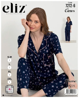 ELİZ 7272-6 BAYAN DÜĞMELİ PİJAMA TAKIMI