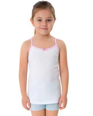 SKC0048 SEHER KIZ ÇOCUK İP ASKILI OYALI ATLET