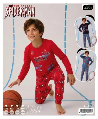 TARIK SPİDERMAN 4458 ERKEK GARSON PİJAMA TAKIMI KIRMIZI 6-11 YAŞ