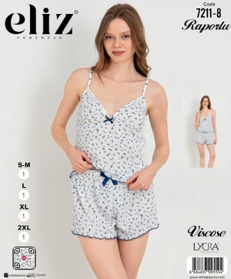 ELİZ 7211-8 İP ASKILI ŞORT TAKIM