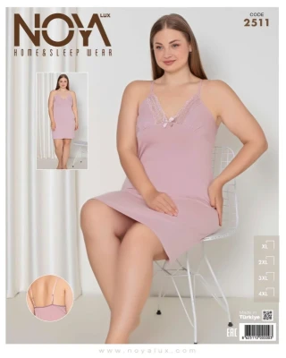 NOYA 2511 BİG İP ASKILI GECELİK  PUDRA XL-4XL