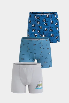 BERRAK 5070 ERKEK ÇOCUK 3'LÜ BOXER SETİ