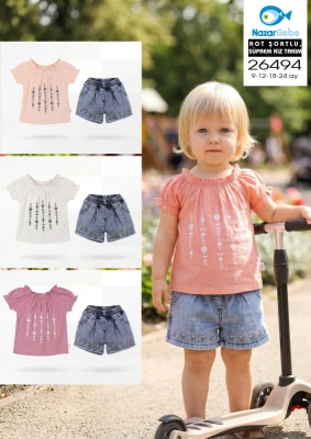 NAZAR 26494 ETNİK DES MÜSLİN 9-24 AY KIZ TK BEYAZ