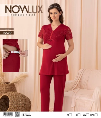 NOYALUX 15529 PAJAMA SET Claret Red