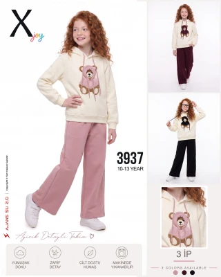 X-JOY 3937 AYICIK KAPŞONLU 3 İP ÇOCUK TAKIMI – 10-13 YAŞ