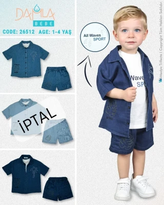 DAMLA 26512 ALL WAVES SPORT BASKILI 3'LÜ ERKEK ÇOCUK TAKIM