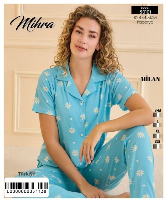 MİHRA 50101 R2484 MİLAN ALT UZUN BASKILI DÜĞMELİ P