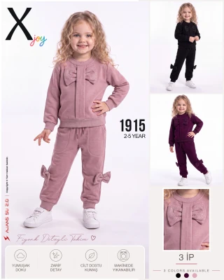 X-JOY 1915 TAŞ PAPYON 3 İP KIZ ÇOCUK TAKIMI – 2-5 YAŞ