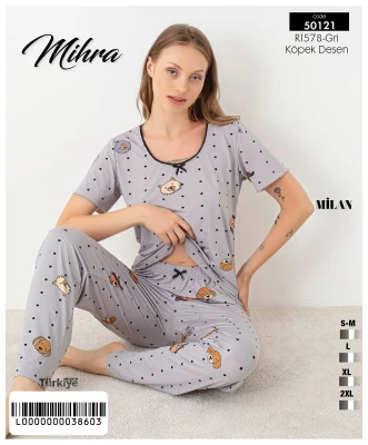 MİHRA 50121 R1578 Milan Kısa Kol Alt Uzun Takım Gr
